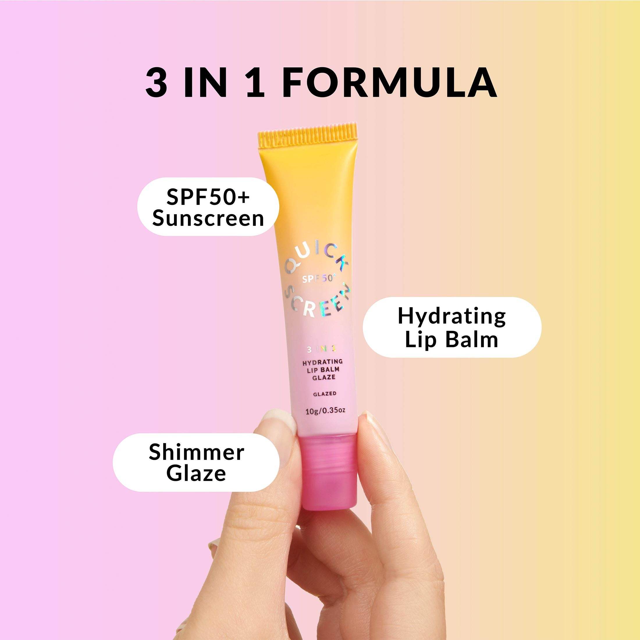 SPF 50+ Hydrating Lip Balm Glaze - - Quick Flick