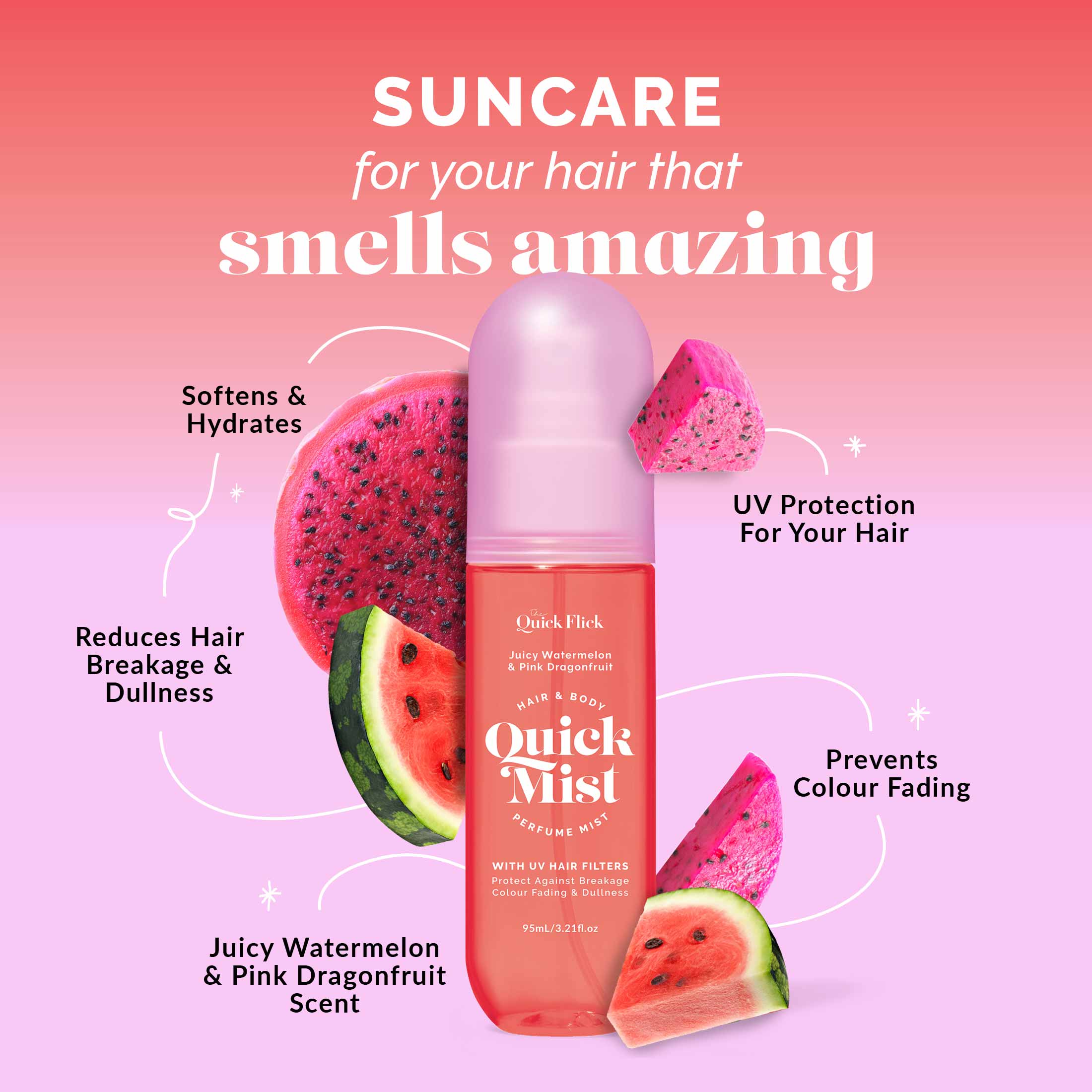 3 in 1 Hair & Body Perfume Mist with UV Hair Filters