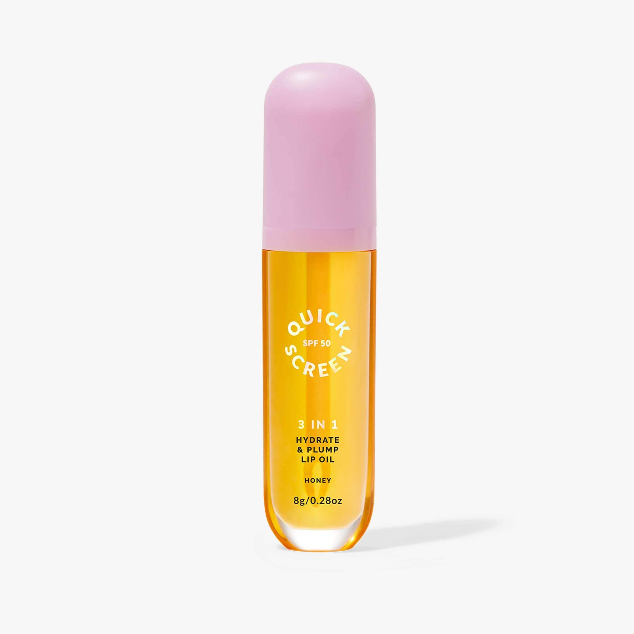 SPF50 3 in 1 Hydrate & Plump Honey Lip Oil - - Quick Flick