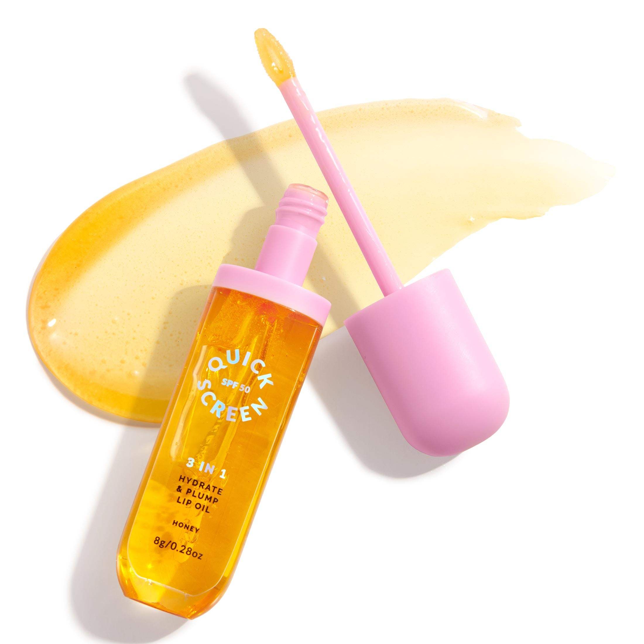SPF50 3 in 1 Hydrate & Plump Honey Lip Oil - - Quick Flick