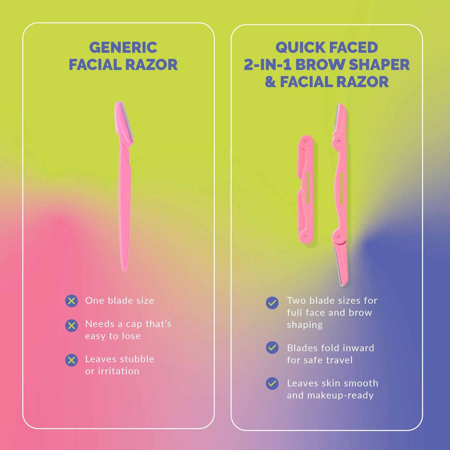 2 in 1 Brow Shaper &amp; Facial Razor Duo