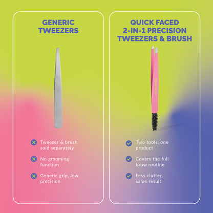 2 in 1 Precision Tweezers &amp; Brush