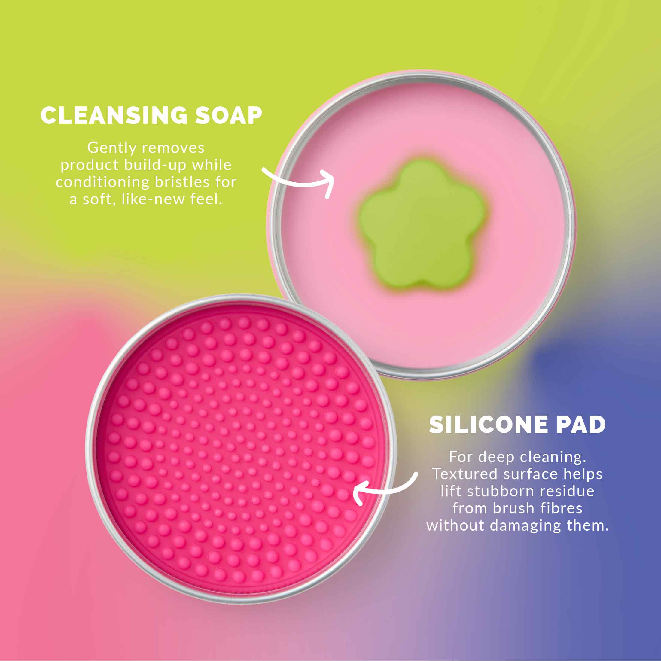 2 in 1 Makeup Brush Cleansing Pad and Soap