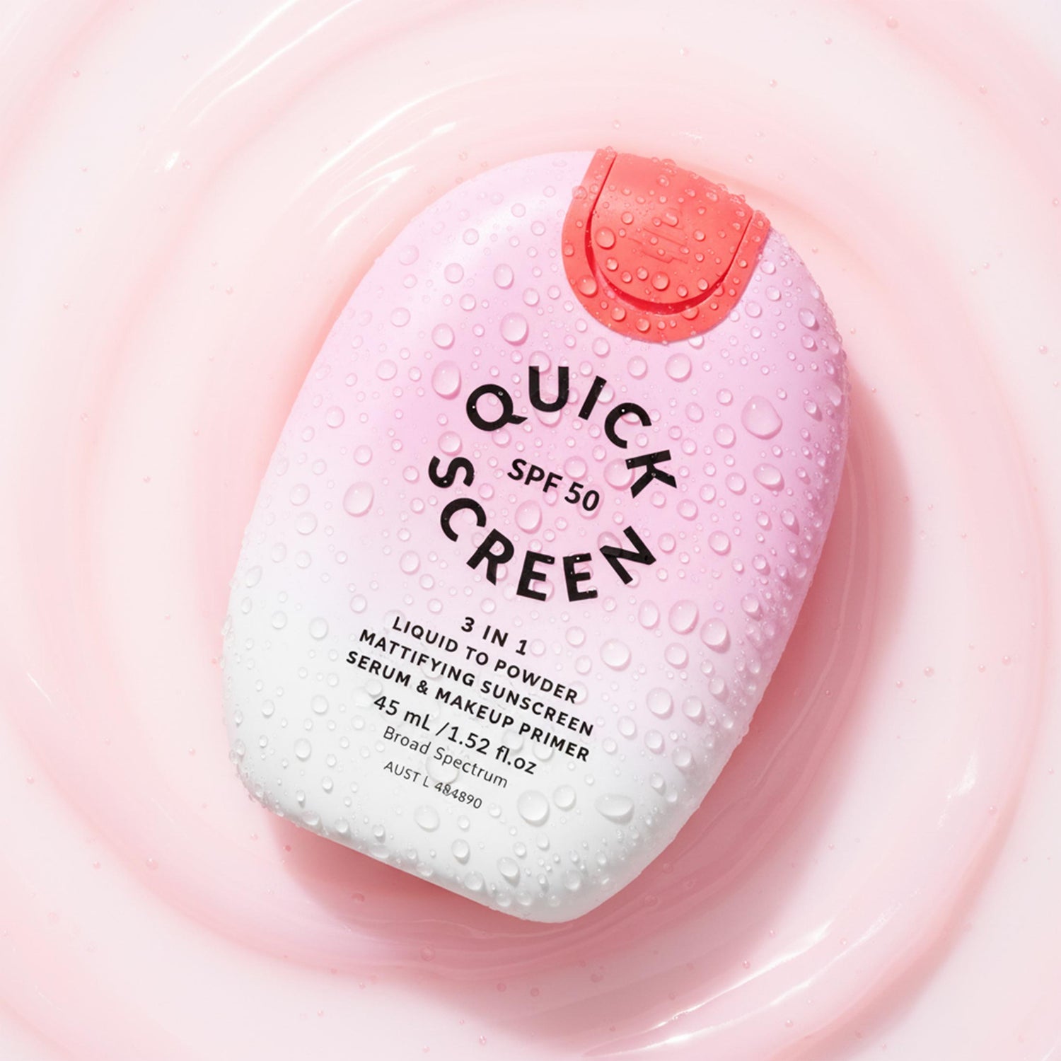 SPF50 Liquid to Powder Mattifying Serum &amp; Primer - Watermelon