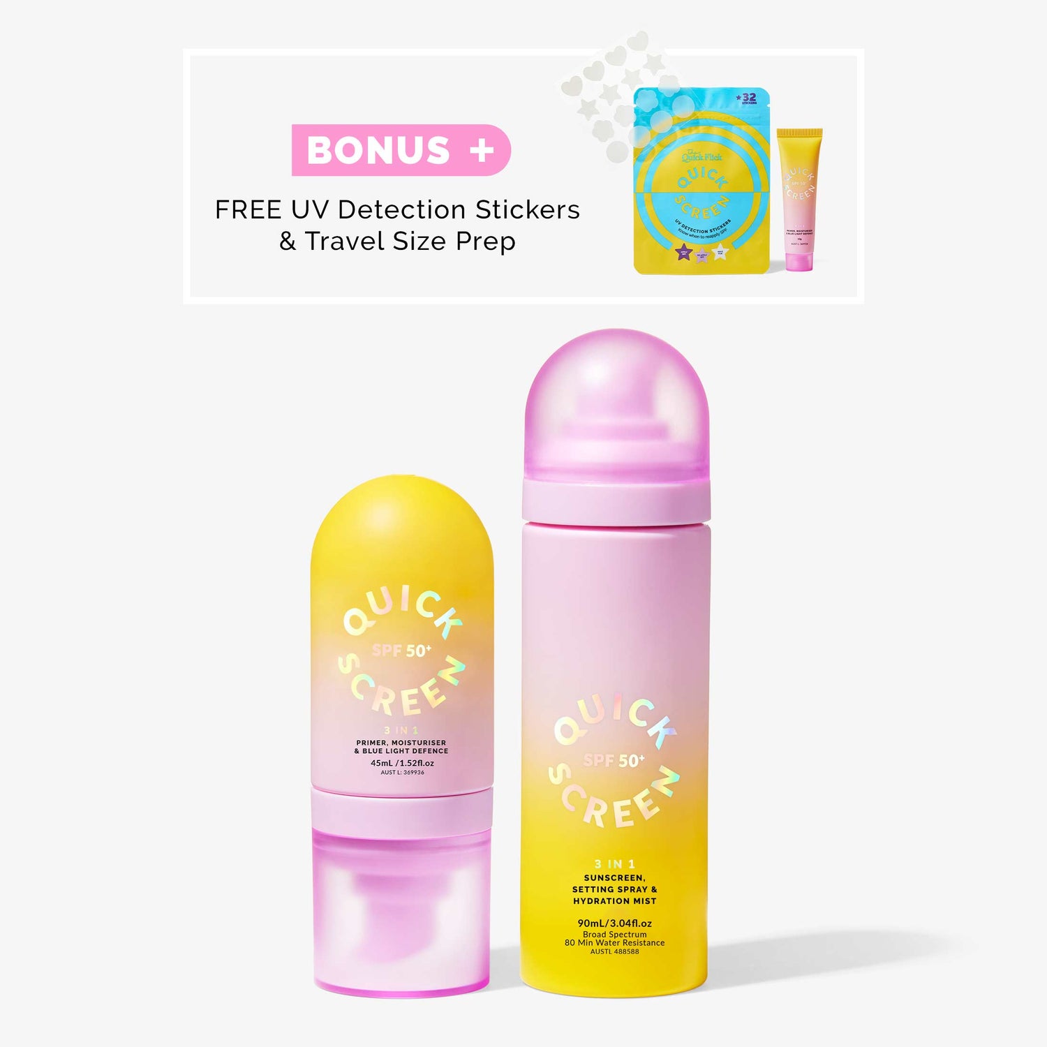 SPF 50+ Prep &amp; Set Bundle